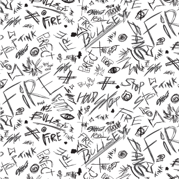 sketched words pattern