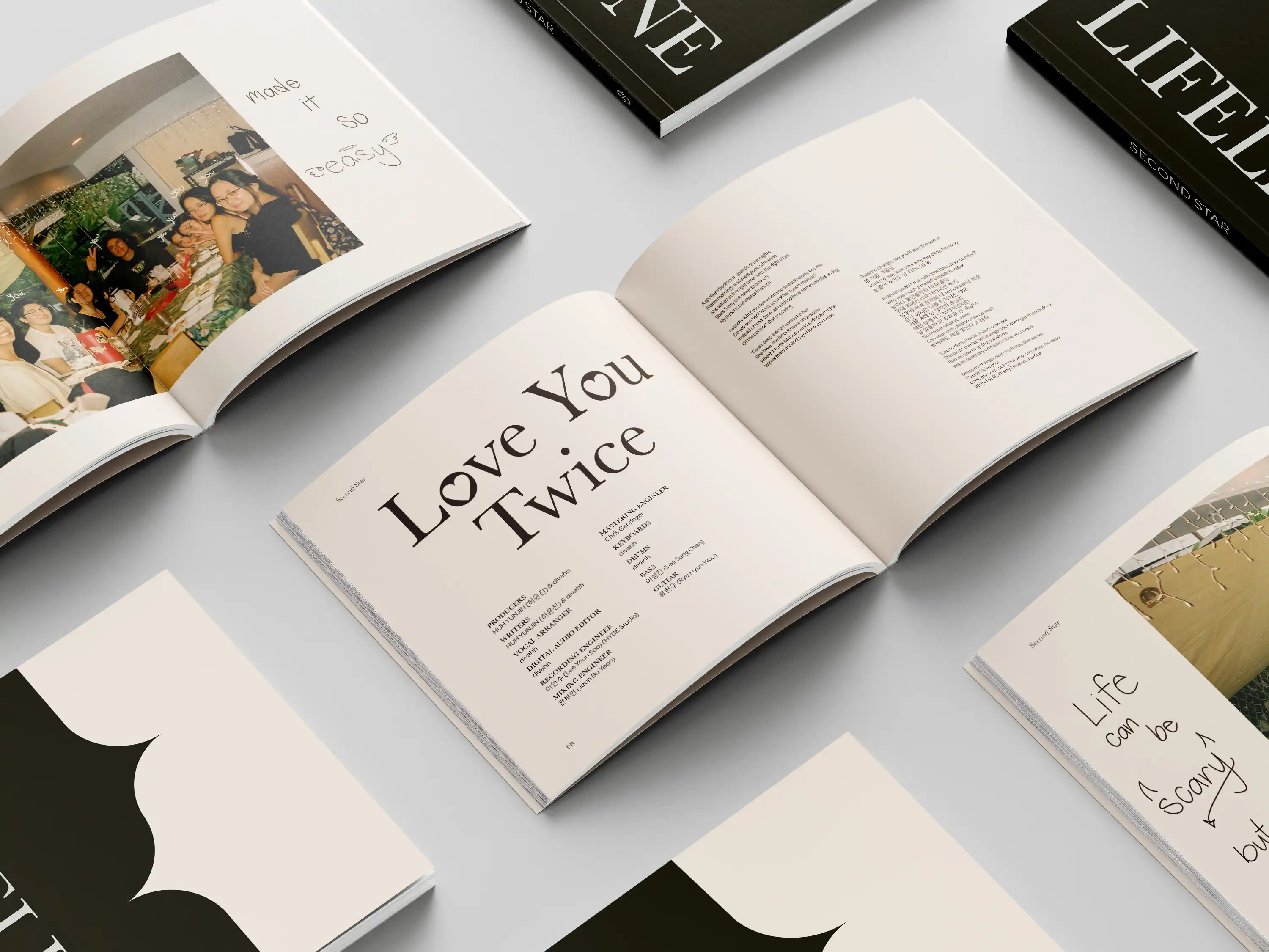 Fictional pop group, Second Star, album design